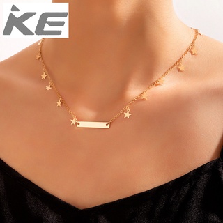 Popular accessories Star disc single-necklace One-word geometric simple necklace for girls for