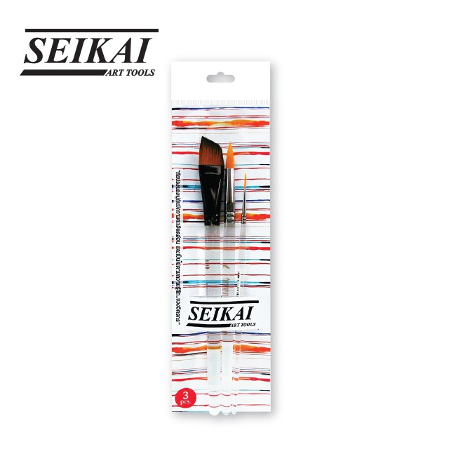 seikai-ชุดพู่กันสีน้ำอะคริคใส-3-ด้าม-1-ชุด