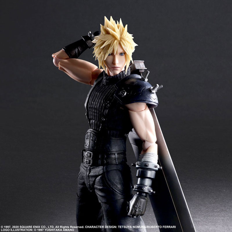 pre-order-จอง-final-fantasy-vii-remake-play-arts-kai-cloud-strife-version-2-โมเดล-ของแท้-ล๊อต-jp