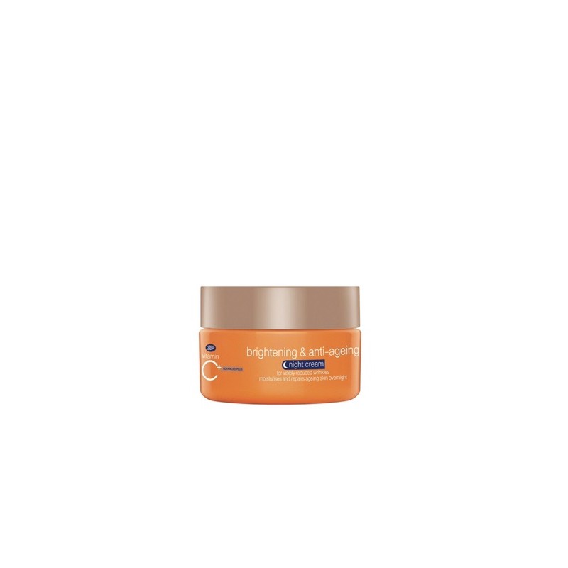 boots-vitamin-c-บู๊ทส์-วิตามิน-ซี-แอดวานซ์-พลัส-ไบร์ทเทนนิ่ง-แอนด์-แอนตี้-เอจจิ้ง-ไนท์-ครีม-เดย์-ครีม-18มล-50มล