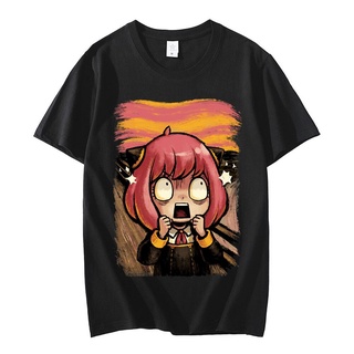 T-shirt  เสื้อยืด พิมพ์ลายกราฟฟิคอนิเมะ Spy X Family Anya Forger สไตล์ญี่ปุ่น สําหรับผู้ชาย#39; s เสื้อยืดผ้าฝ้าย 100% ข