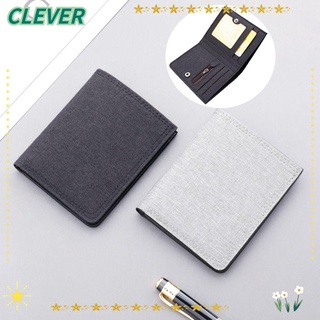 Clever Folding Men Short Wallet Canvas Card Holder Mini Coin Purse Small Fashion Zipper Simple Multi-functional/Multicolor