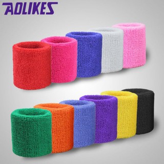 AOLIKES Wristband ผ้ารัดข้อมือ กันเหงื่อ ซับเหงื่อขณะออกลังกาย เนื้อผ้านุ่ม ใส่สบาย ระบายความร้อนง่าย แห้งเร็วไม่อับชื้น