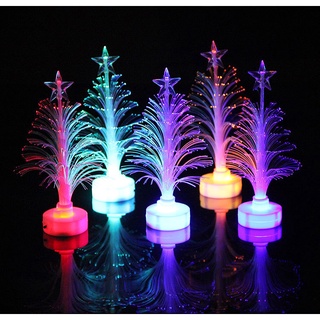ใหม่ LED สร้างสรรค์ที่มีสีสันส่องสว่างต้นคริสต์มาสกระพริบเปลี่ยนสีไฟเบอร์ออปติกต้นไม้แผงลอยจัดหาของขวัญคริสต์มาส