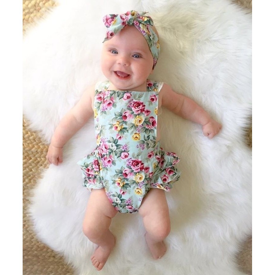 babygarden-ชุดจั๊มสูทลายดอกไม้สำหรับเด็กทารก
