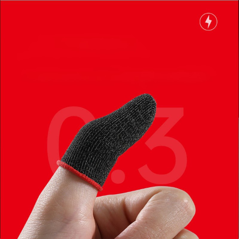 ภาพสินค้า(แพ็ค 1 คู่) ถุงนิ้วเล่นเกม ไร้ตะเข็บ กันลื่นและป้องกันเหงื่อ ถุงนิ้วเกม Gaming Finger Sleeve สำหรับเล่น PUBG ROV COD จากร้าน bn_thailand บน Shopee ภาพที่ 4