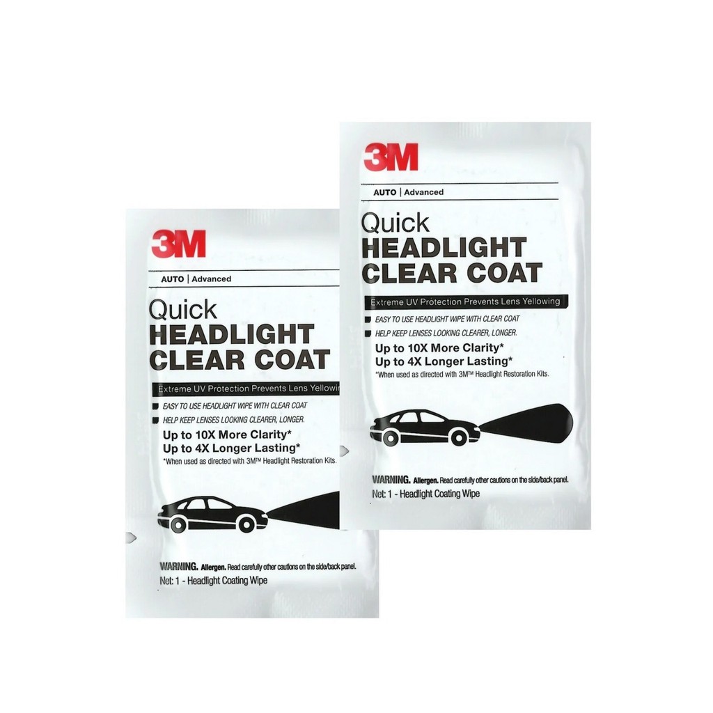 3m-แผ่นเช็ดเลนส์ใส-2ซอง-สำหรับคู่โคมไฟหน้า-quick-headlight-clear-coat-to-prevent-lens-discoloration-2-wipe