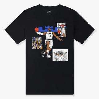 [100% Cotton] เสื้อยืดผู้ชาย Nike Space Jam Lebron Logo ของแท้ 100%
