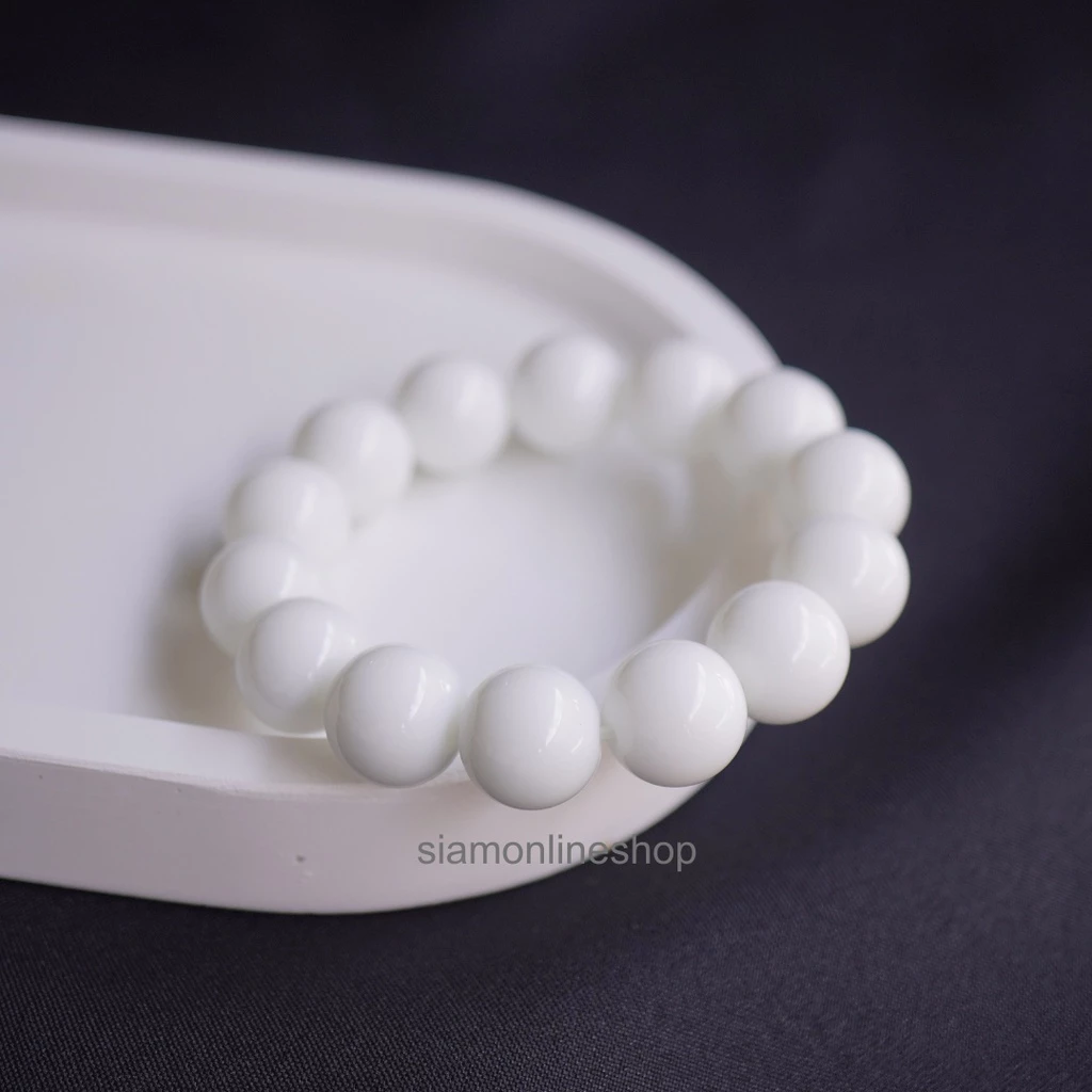 OPAL หินโอปอลสีขาว เลือกขนาดเม็ดหินได้ ( 4-12 มม. ) สร้อยข้อมือหินแท้ https://wayoza.com