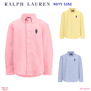 RALPH LAUREN BEAR COTTON OXFORD SHIRT ( เด็กโตผู้ชายอเมริกาอายุ 8-20 ปี )