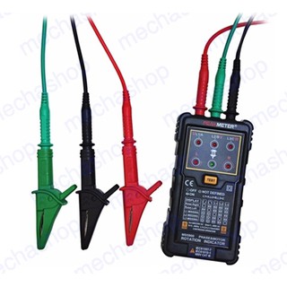 มิเตอร์วัดเฟสไฟฟ้า เฟสมิเตอร์ 3เฟส เครื่องวัดเฟสไฟฟ้า PEAKMETER PM5900 3 Motor Rotation Indicator Meter