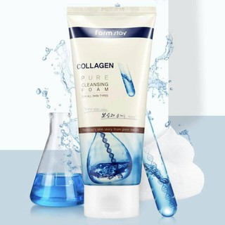 ภาพขนาดย่อของภาพหน้าปกสินค้าFarm Stay โฟมทำความสะอาด Pure Cleansing Foam - Collagen จากร้าน whanpanisy บน Shopee ภาพที่ 2