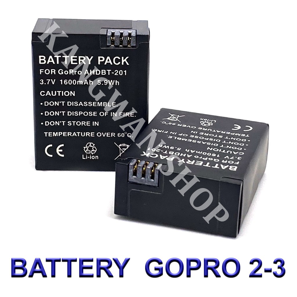 (PACK2) GoPro2 / GoPro3 / GoPro Hero2 / GoPro Hero3 Camera Battery For ...