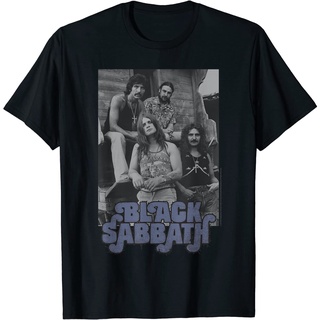 เสื้อยืดโอเวอร์ไซส์เสื้อยืด พิมพ์ลายวง B&amp;W Sabbath Official สีดํา สําหรับผู้ใหญ่S-3XL