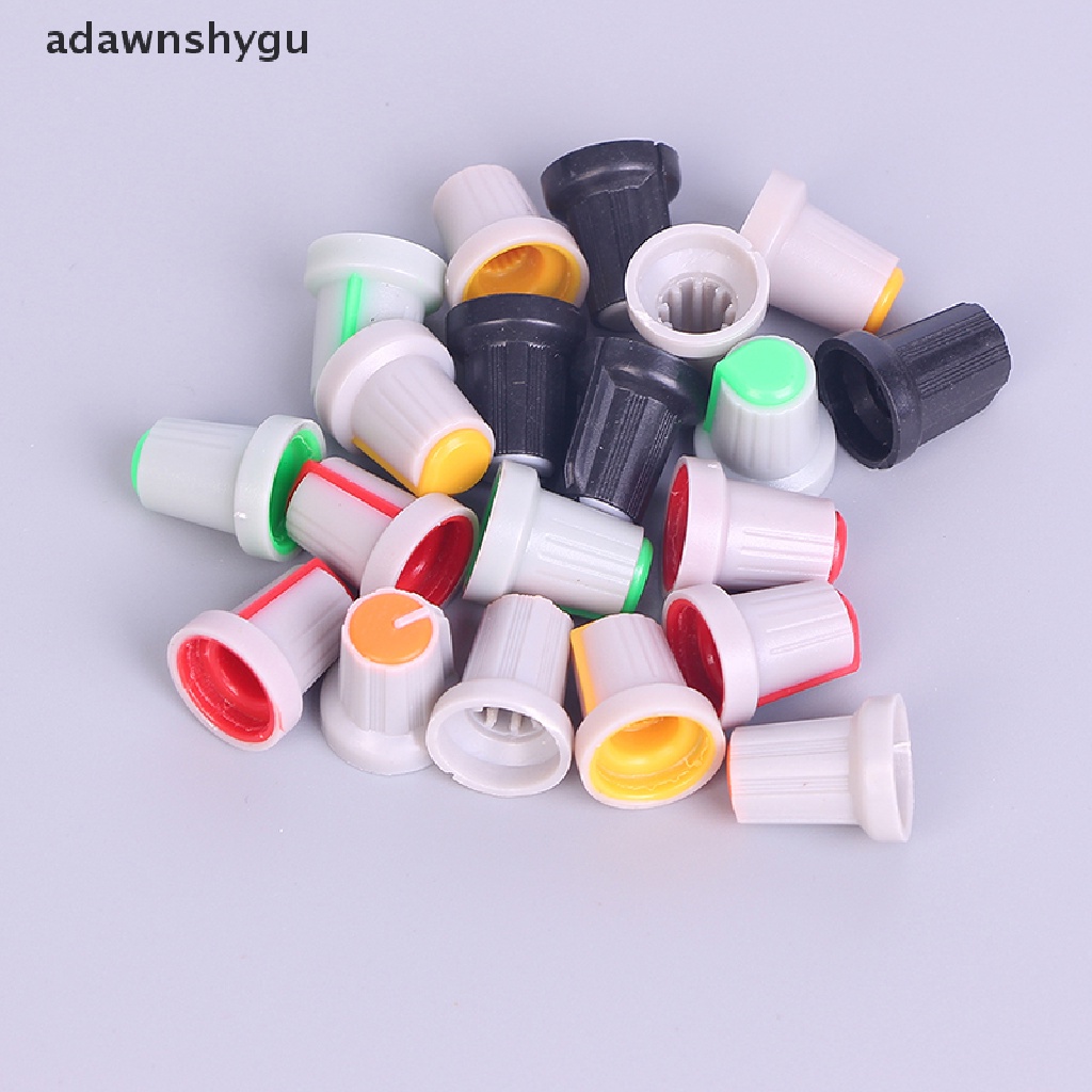 adawnshygu-ลูกบิดโพเทนชิโอมิเตอร์-เส้นผ่าศูนย์กลางรูเพลา-6-มม-สุ่มสี-20-ชิ้น