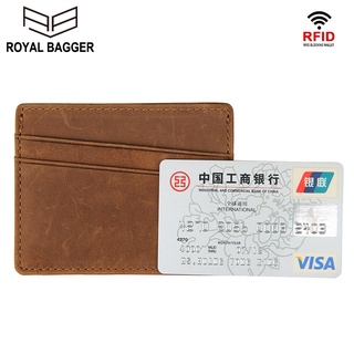 Mens real leather small card holder