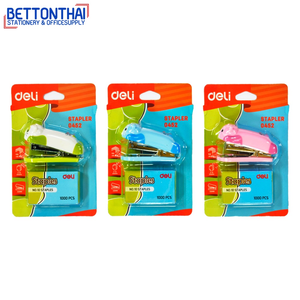 deli-0452-stapler-set-ชุดเครื่องเย็บกระดาษ-12-แผ่น-คละสี-1-คละลาย-1-ชิ้น-ที่เย็บกระดาษแฟนซี-เครื่องเขียน-นักเรียน-school