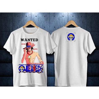 เสื้อยืดแขนสั้น พิมพ์ลายโปสเตอร์ MONKEY D LUFFY WANTED E6 สําหรับผู้ชาย