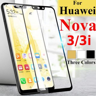 ฟิล์มกระจกเต็มจอฟิล์มกระจกนิรภัยกันรอยหน้าจอสําหรับ Huawei Nova 3 Nova 3i