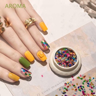 Aroma สติกเกอร์โฮโลแกรม ลายผีเสื้อ 3D สําหรับตกแต่งเล็บ DIY