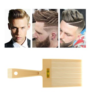 Flat Top Guide Comb with Liquid Bubble Level Flattop Hair Beige DBT