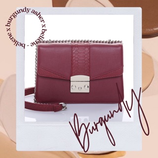 พร้อมส่ง - Burgundy Asher Bag