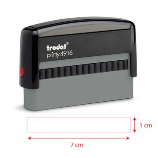 ตรายางหมึกในตัว trodat 4916 ขนาด 1 x 7 cm  สั่งทำใส่ข้อความได้ตามต้องการ