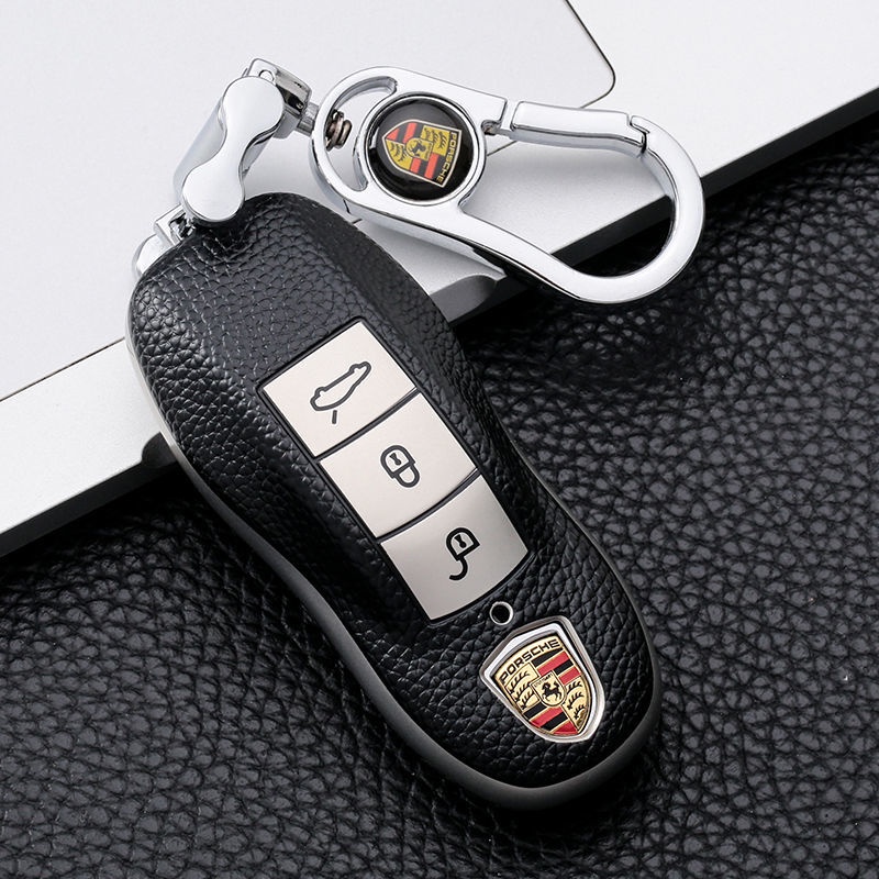 เคสกุญแจรถยนต์-porsche-cayenne-macan-ปลอกกุญแจรีโมทรถ-key-cover-ปลอกกุญแจ-เคสกุญแจรีโมท