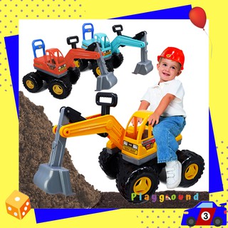 สินค้า รถเด็กนั่ง รถตักดิน คันใหญ่ รถแมคโคร Big Size Toy Excavator 9938