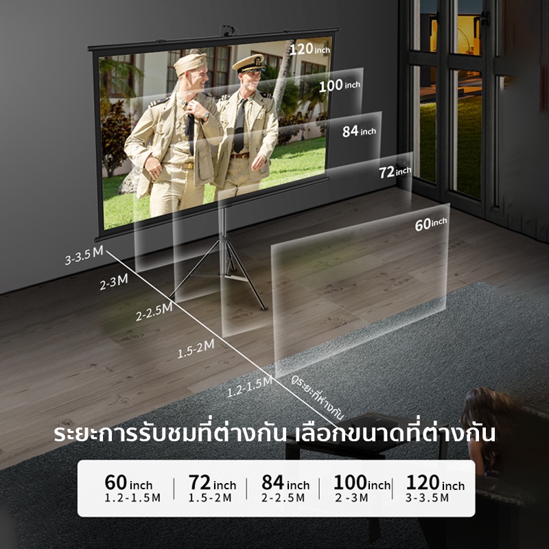 ภาพสินค้าWanbo Projector Screen จอโปรเจคเตอร์ จอรับภาพ 4K แบบตั้งพื้น แขวนผนัง จากร้าน wanboofficialstore บน Shopee ภาพที่ 7