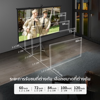 ภาพขนาดย่อของภาพหน้าปกสินค้าWanbo Projector Screen จอโปรเจคเตอร์ จอรับภาพ 4K แบบตั้งพื้น แขวนผนัง จากร้าน wanboofficialstore บน Shopee ภาพที่ 7