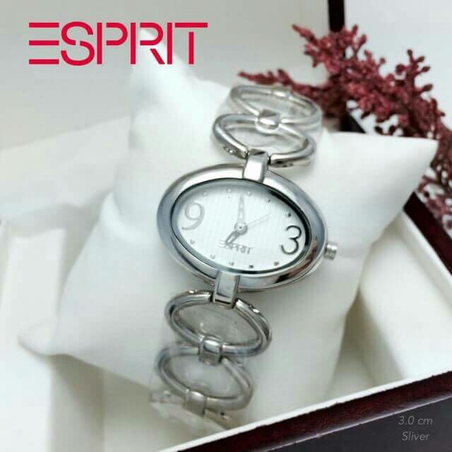 นาฬิกา-esprit-สายเลส-หน้าปัด2สีพร้อมส่ง-ส่งฟรีคะ