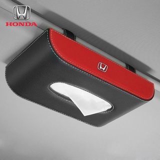 ภาพหน้าปกสินค้า[ Honda ] กล่องทิชชู่ ที่บังแดดรถยนต์ หนัง PU อุปกรณ์เสริม สําหรับ Honda logo CRV Pilot Accord Civic ที่เกี่ยวข้อง