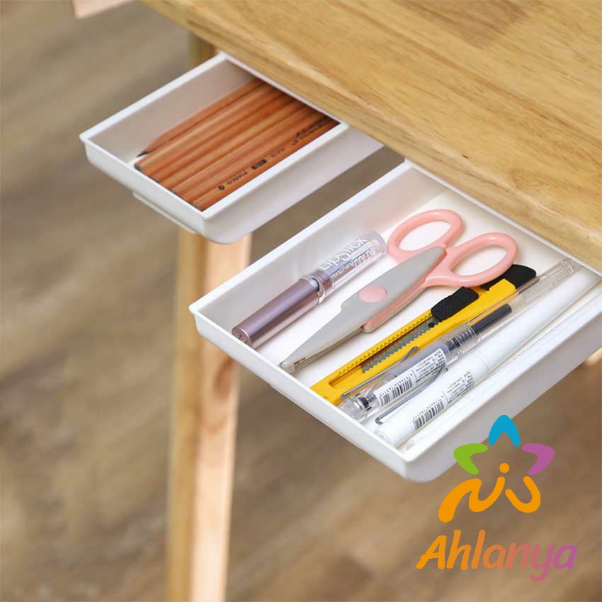 ahlanya-กล่องเก็บของแบบลิ้นชัก-ติดใต้โต๊ะ-หยัดพื้นที่-storage-box