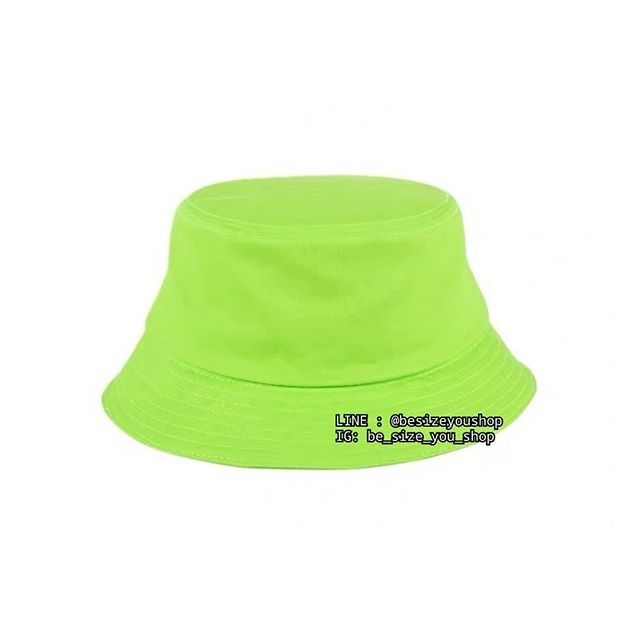 พร้อมส่งรุ่นขายดี-bucket-สีเขียว-neon-ผ้าดี-ทรงสวย