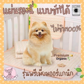 แผ่นรองฉี่ ซักได้ หมา🐶แมว🐱พร้อมส่ง🇹🇭 รองนอนได้ รุ่นพรีเมี่ยมออร์แกนิก นุ่มมาก แผ่นรองซับ แผ่นรองนอน แผ่นรองฉี่หมา