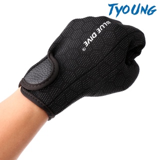 [Tyoung] ถุงมือนีโอพรีน 1.5 มม. สําหรับดําน้ําว่ายน้ํา 1 คู่สีดํา