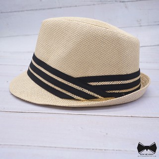 Light Beige Beach Summer Hat หมวกสานสีเบจอ่อน  ขนาด Free Size