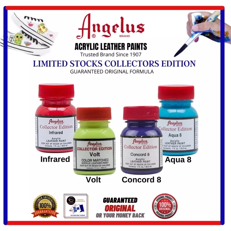 angelus-collector-edition-made-in-usa-สีเพ้นท์หนังคุณภาพสูง-เฉดสีพิเศษ