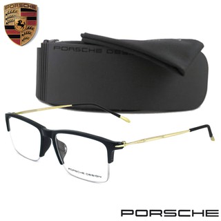 Porsche Design แว่นตารุ่น 9216 C-1 สีดำขาทอง กรอบเซาะร่อง ขาข้อต่อ วัสดุ พลาสติก พีซี เกรด เอ (สำหรับตัดเลนส์)