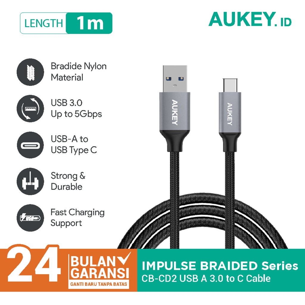 สายเคเบิ้ล Usb 3.0 C - 500093 1 เมตรสําหรับ Aukey Cb-Cd2 | Shopee Thailand