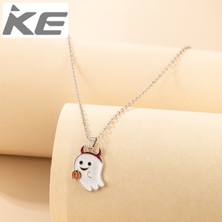 Ornament Halloween Fun Necklace Devil White Ghost Pumpkin Pendant Single Necklace for girls fo