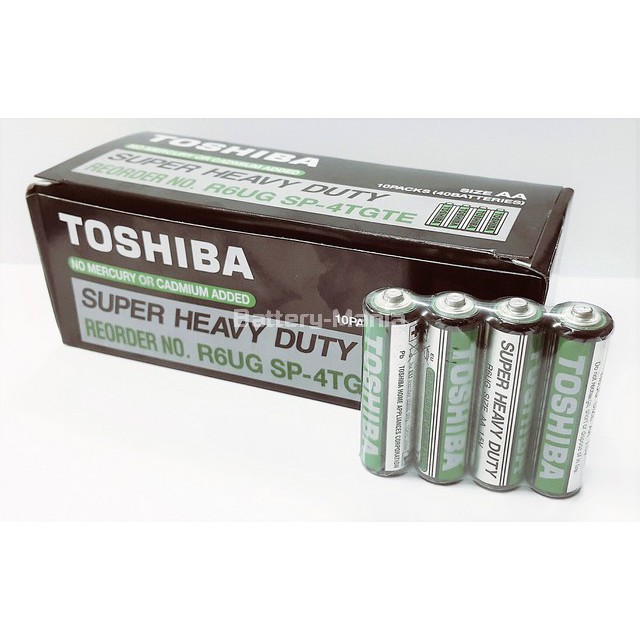 ถ่านคาร์บอนซิงค์-aa-toshiba-super-heavy-duty-r6ug-1-กล่อง-40-ก้อน-ออกใบกำกับภาษีได้-batterymania