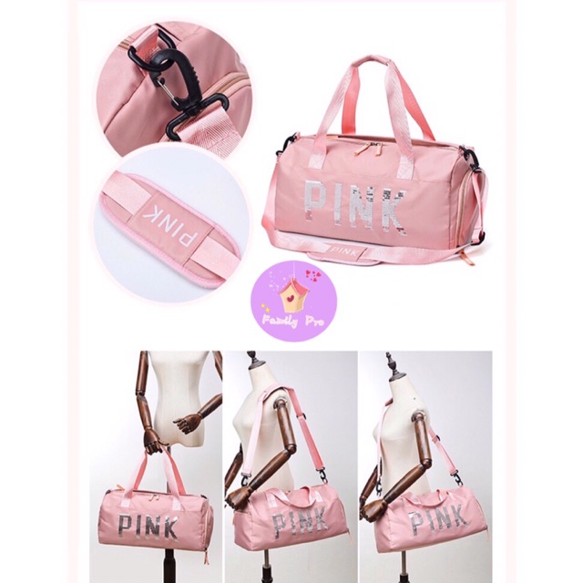 hot-sale-กระเป๋าเดินทาง-สีชมพู-pink-สวยเวอร์-มีช่องใส่รองเท้า