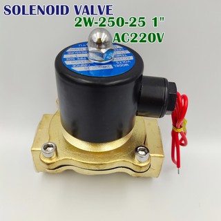 MODEL:2W-250-25 TIANYU SOLENOID VALVE โซลินอยด์วาล์วทองเหลือง ขนาด 1" (25mm) แบบปกติปิด NC AC220V, DC24V, DC12V