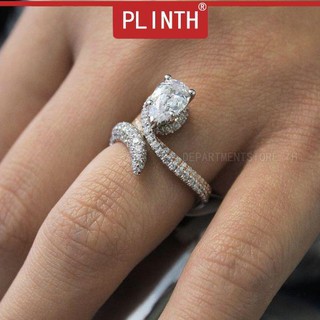 PLINTH แหวนทองคำ 24K หยดน้ำลูกแพร์รูปร่างดับเบิล201