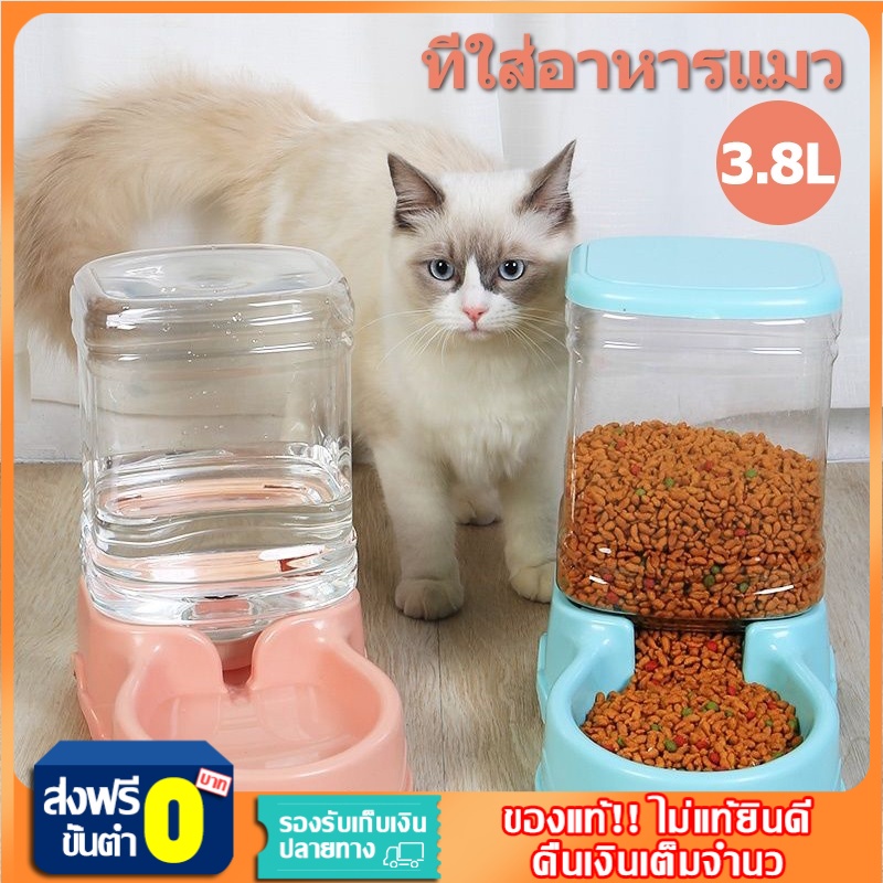 ที่ใส่อาหารแมว-ที่ใส่อาหารหมา-ที่ให้อาหารแมวอัตโนมัติ-ที่ให้อาหารแมว-เครื่องให้อาหารแมวแมว-เครื่องจ่ายน้ำ-3-8l