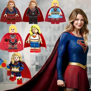 เข้ากันได้กับ Leging Marvel Minifigures ของเล่น DC Superman Supergirl Martian Manhunter Building Blocks ของเล่นสําหรับเด็ก