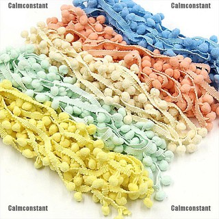 Calmconstant ริบบิ้นลูกไม้ ปอมปอม 5 หลา 20 มม. อุปกรณ์เสริม สําหรับเย็บผ้า DIY