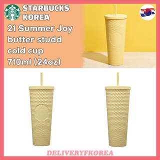 【 Starbucks 】Starbucks Korea 21 Summer Joy butter studd cold cup 710ml (24oz)